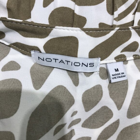 Notations Women's Animal Print Blouse M - Picture 8 of 9